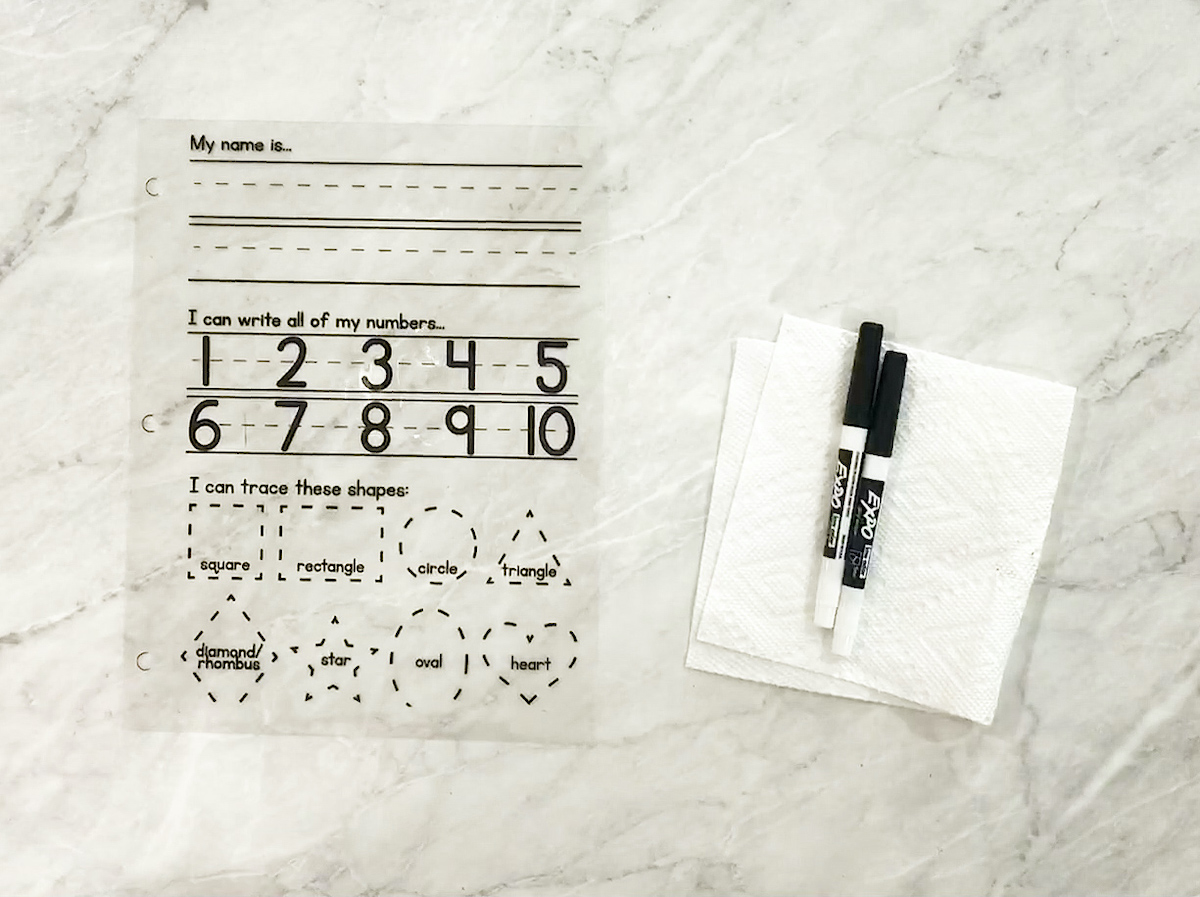 The Easiest, Cheapest DIY Alphabet Tracing Book Ever